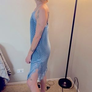 Free people polka dot slip dress